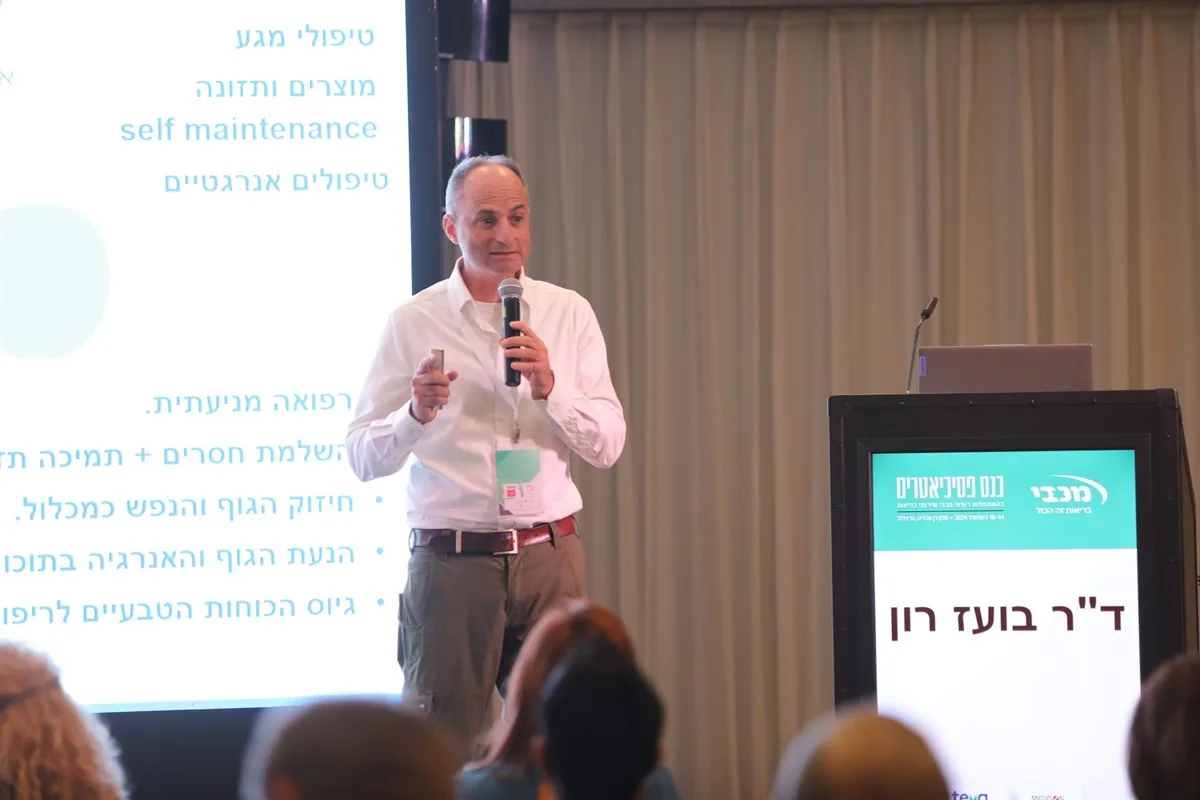 כנס פסיכיאטרים מכבי 2024 ד"ר בועז רון מרצה בכנס הפסיכיאטרים של מכבי שירותי בריאות, 2024